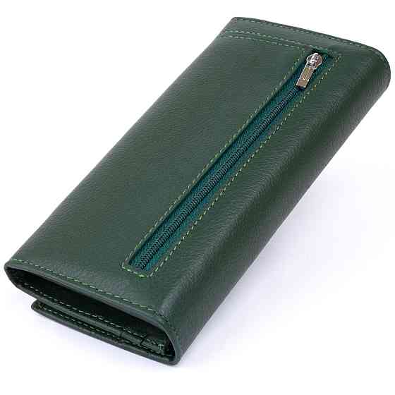 Кошелек на магнитах с клапаном женский Зеленый (ST Leather) Киев