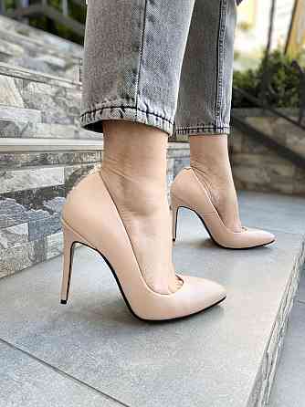 Туфлі жіночі M-LUX пудра натуральна шкіра каблук 10 см (91020) Коломыя