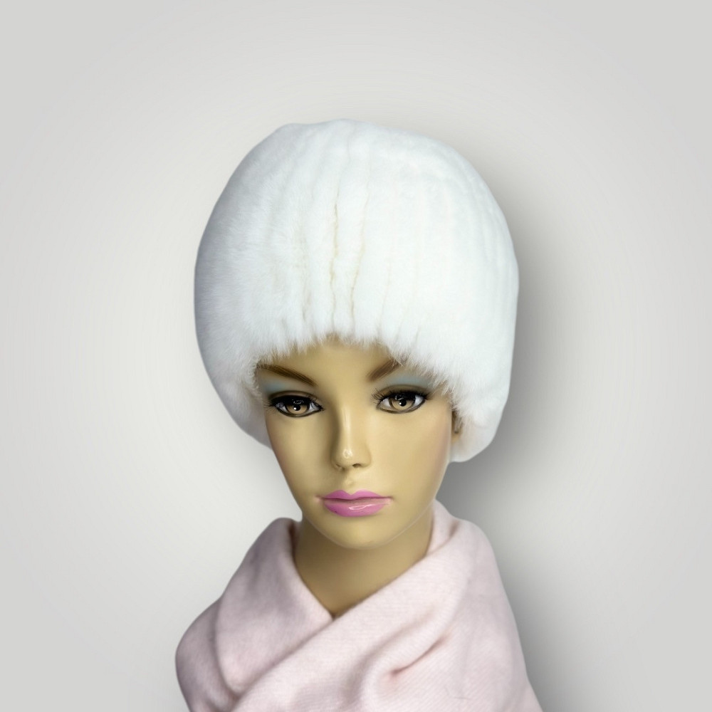 Шапка хутряна жіноча сніп Rex Каролина Білий Харків - фото 1