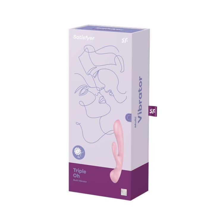 Двосторонній вібратор-кролик Satisfyer Triple Oh Pink (м'яте паковання!!!) Sex Aura Київ - фото 9