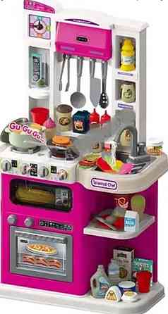 Велика інтерактивна дитяча кухня 80 см,з Парою,водою,звук,92 аксесуари. Харків