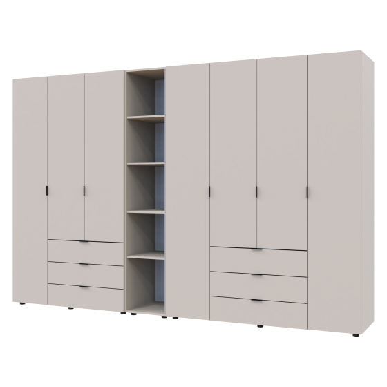 Комплект шаф для одягу Doros Гелар (3 шт.) 309,4х49,5х203,4 см Кашемір (DRS-011253) Львів