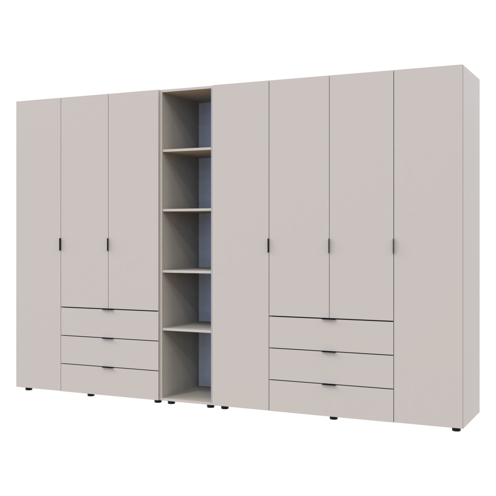 Комплект шкафов для одежды Doros Гелар (3 шт.) 309,4х49,5х203,4 см Кашемир (DRS-011253) Львов - изображение 1