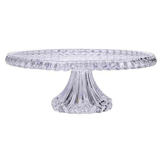 Yiwu Тортівниця на ніжці Ø32 см скляна підставка для торта, капкейків, тістечок HP-19-138L Коломыя