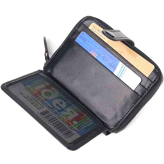 Красивое портмоне из натуральной гладкой кожи CANPELLINI 21492 Черное Киев