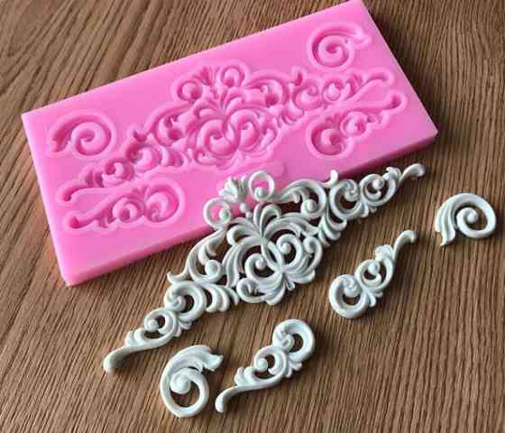 Молд силиконовый Абстракция 132 на 64 мм розовый Киев