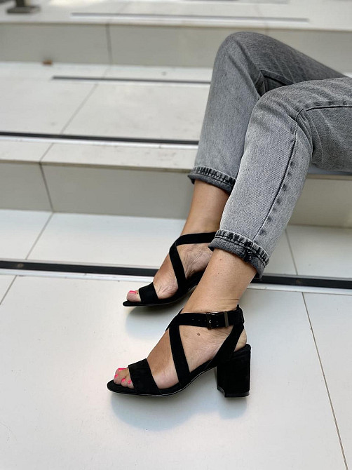 SANTINI Босоніжки жіночі SANTINI 439254-21 чорні (літо, замша натуральна) (3785) Коломия - фото 7