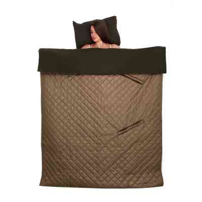 Плед Home Line 4 в 1 фліс хаки 140х190см (154008) Вінниця