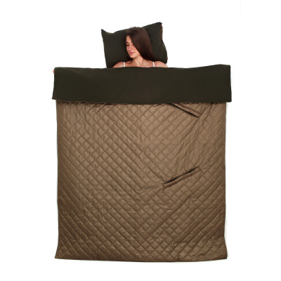 Плед Home Line 4 в 1 фліс хаки 140х190см (154008) Вінниця - фото 3