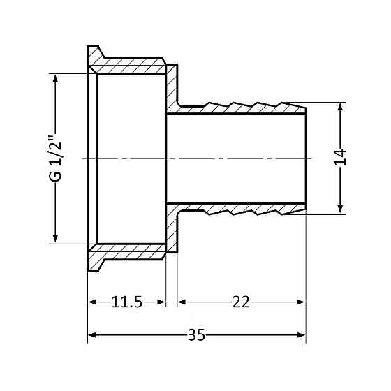 Штуцер Thermo Alliance Standart 14х1/2" ВР SD4261514 Київ