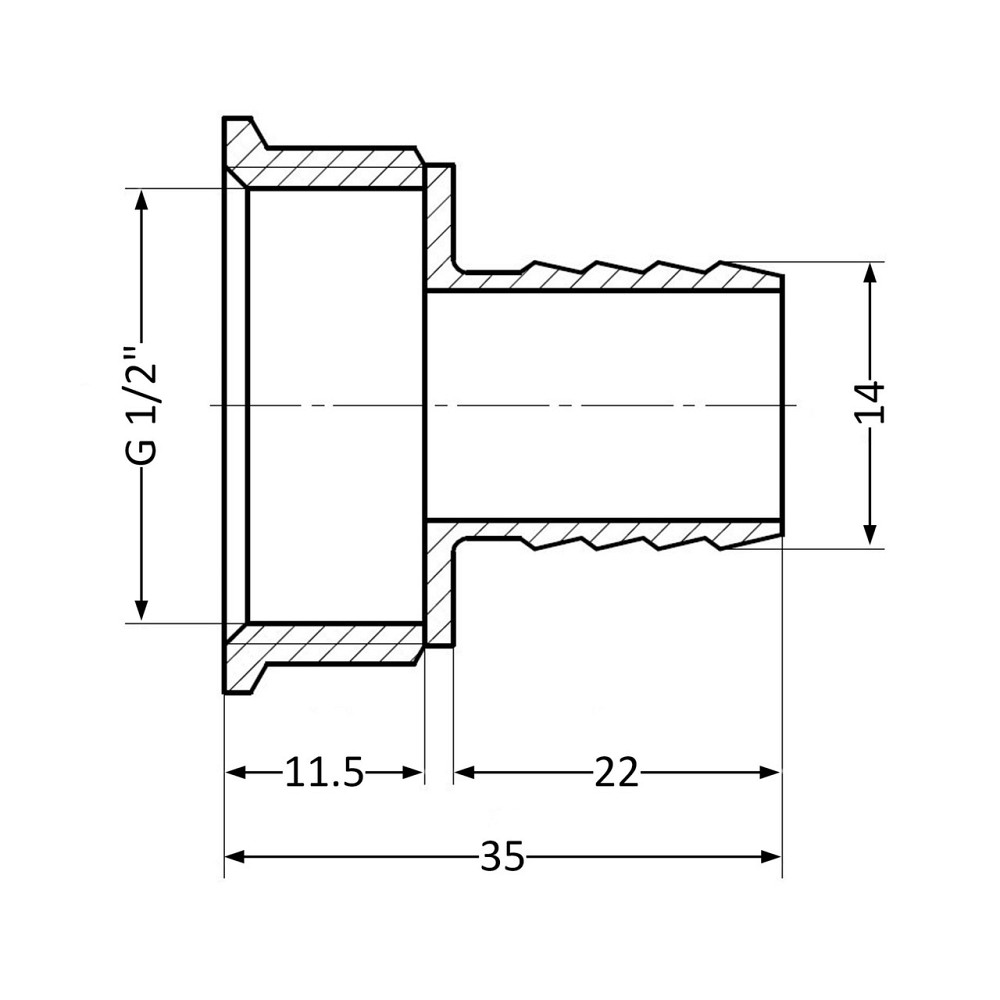 Штуцер Thermo Alliance Standart 14х1/2" ВР SD4261514 Київ - фото 2
