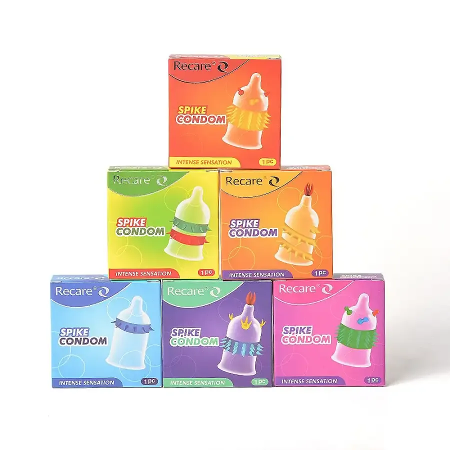 Насадка на член Recare Spike Condom Green (презерватив с рядами шипов) Львов - изображение 8