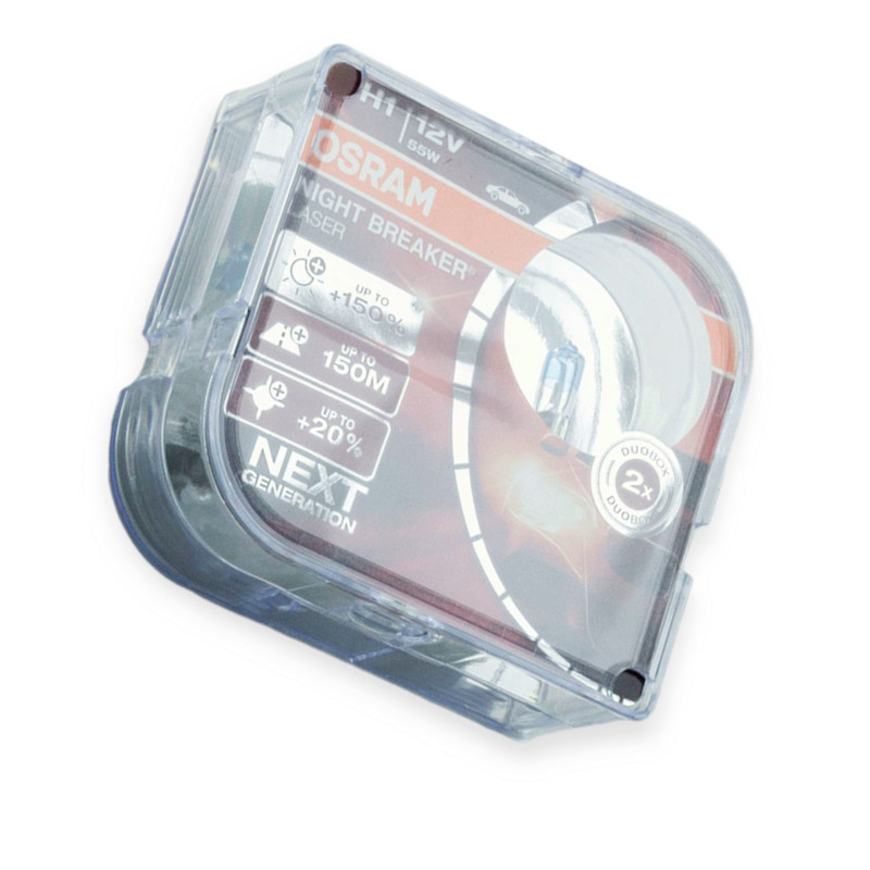 Автолампа 12V 55W Night Breaker Lazer 150% (2шт) H1 Мукачево - изображение 1