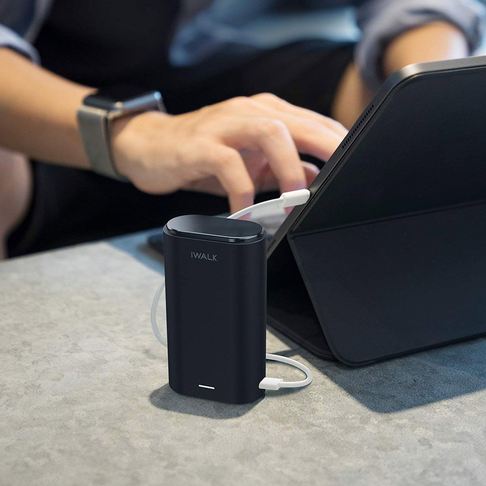 Портативный Power Bank iWALK Link Me 10000 9000 мА·ч, Lightning, Pass-Through, компактный, черный Киев - изображение 10