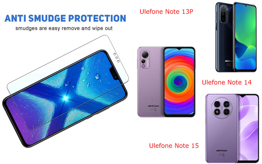 Защитное стекло NeoGlass для Ulefone Note 13P, Note 14, Note 15 – ультрапрозрачное и устойчивое Киев - изображение 3