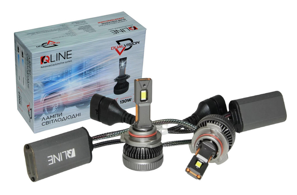 Комплект светодиодных ламп QLine DualVision HB4 (9006) 65W Canbus 6000K 12V Харьков - изображение 1