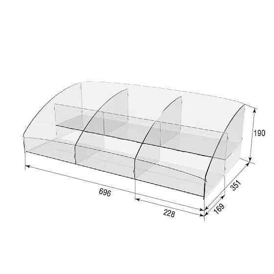 Товарна горка EKOSTAR на 2 полиці 696х351х190 Київ