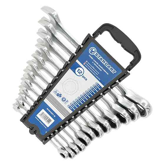 Набір ключів комбінованих із тріскачкою 8-15,17, 19, 22 мм 12ед. на холдері СТАНДАРТ NGW12ST-B Чернігів