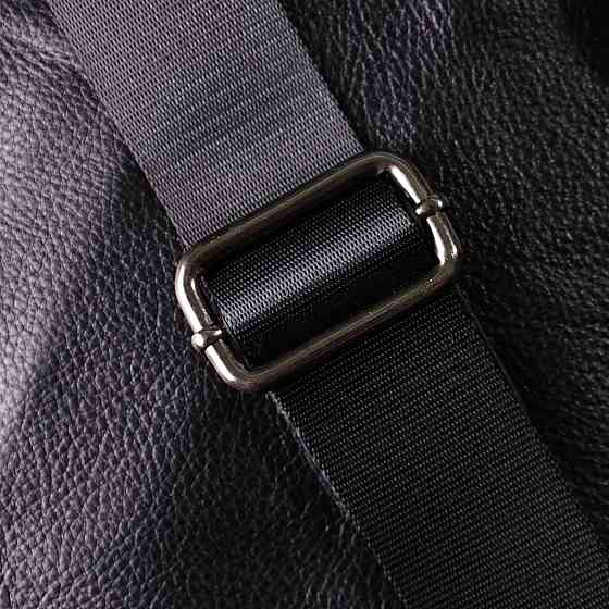 Стильная мужская сумка через плечо из мелкозернистой натуральной кожи Shvigel 20869_1 Черный Киев