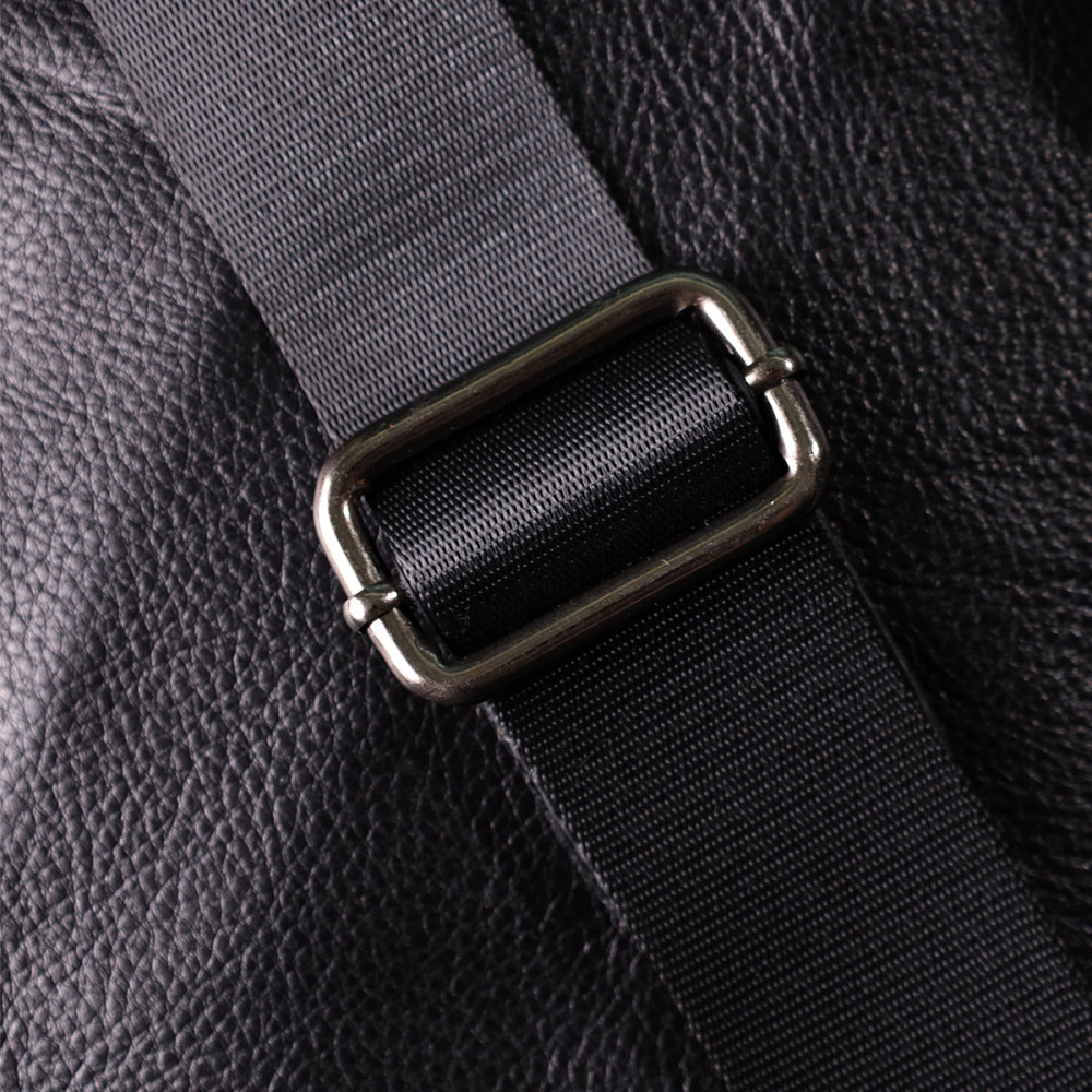 Стильная мужская сумка через плечо из мелкозернистой натуральной кожи Shvigel 20869_1 Черный Киев - изображение 1