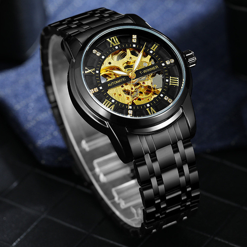 Часы мужские механические Winner Triumph Sahara Gold (2 ремешка) Винница - изображение 3