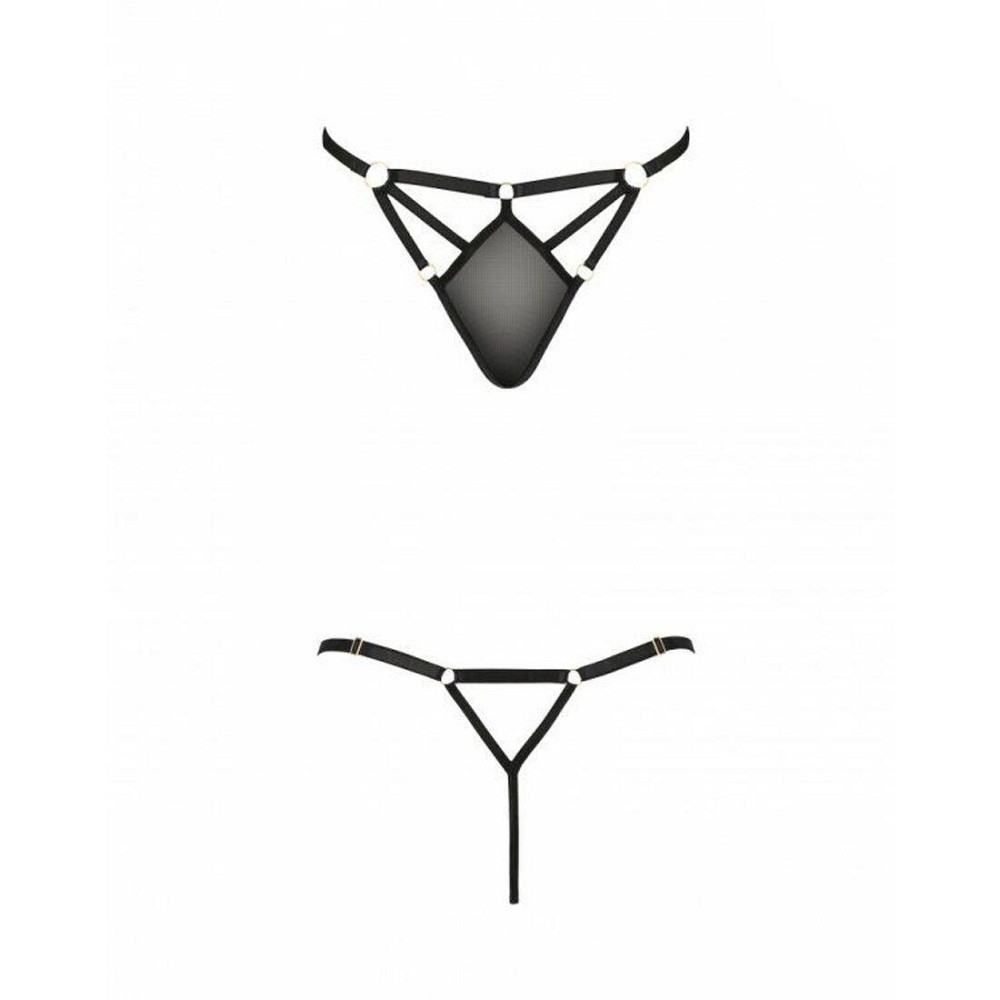 Стрінги зі стреп Passion Exclusive MEGGY THONG L/XL, black Sex Aura Київ - фото 5