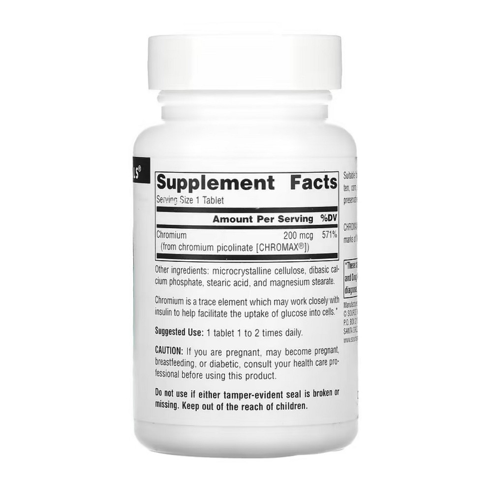 Мінерали Source Naturals Хром піколінат Chromium Picolinate 200 mcg 240 таб Київ - фото 2