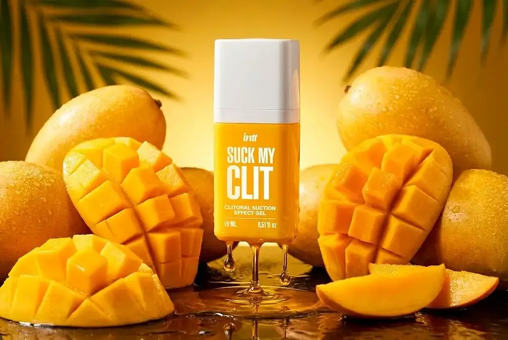 Смоктайзер для клітора Intt Suck My Clit Tropical Mango (15 мл), манго, гель з ефектом посмоктування Львів - фото 8