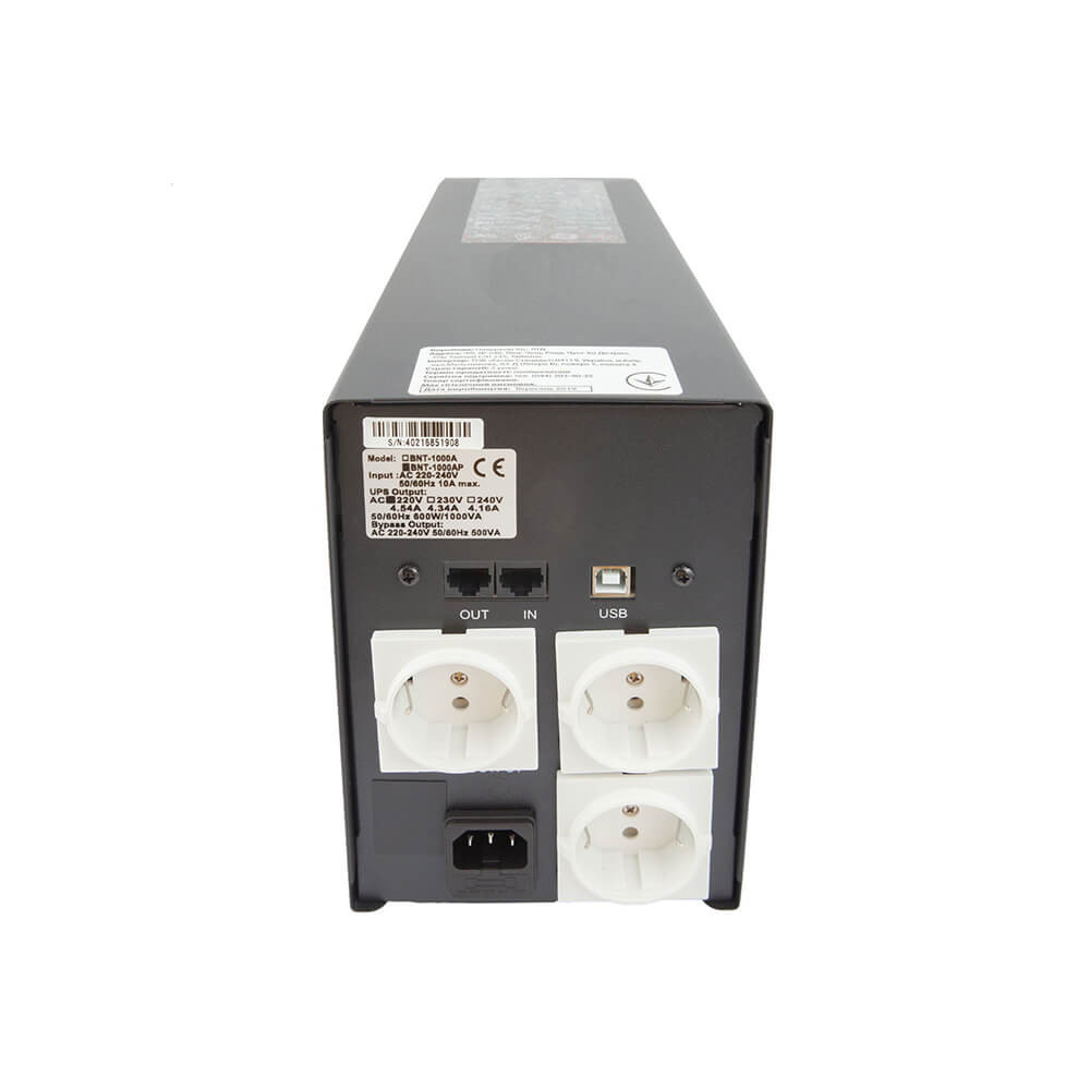 Джерело безперебійного живлення Powercom BNT-1000AP Schuko 1000ВА / 600Вт лінійно-інтерактивне Киев - изображение 2