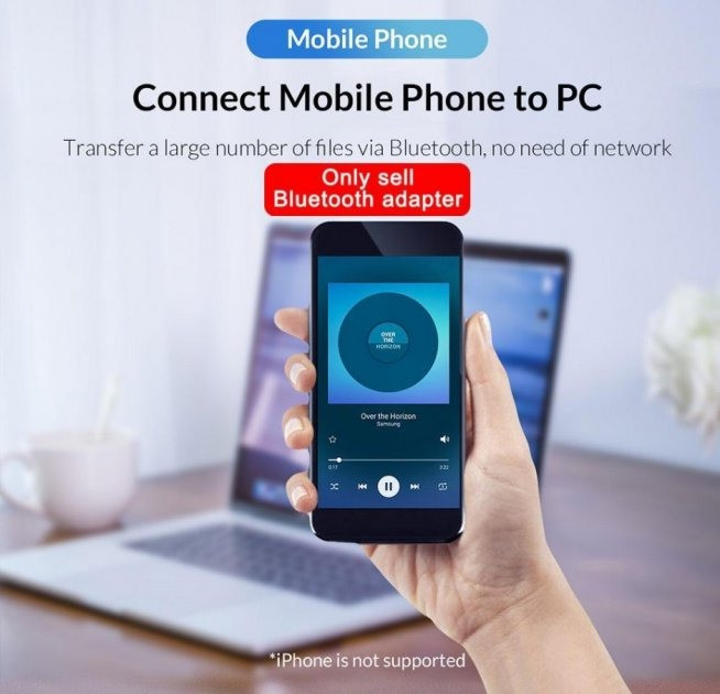 USB Bluetooth адаптер Orico бездротової передавач bluetooth 5.0 для BTA-508-BK (Чорний) Николаев - изображение 8