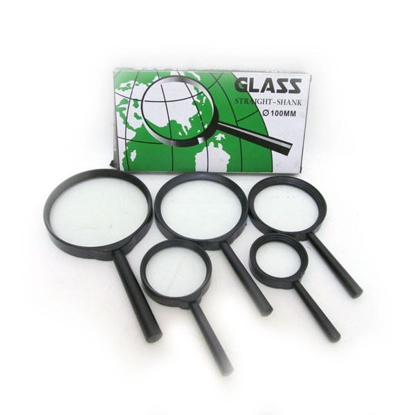 Лупа d-100 мм 3-х кратная стеклянная линза широкая рамка пластиковая оправа (2*10,5*19,5см) Одесса - изображение 3