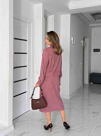 Жіночий костюм з мікровельвету Favorit 50-52, Фрезовий Київ