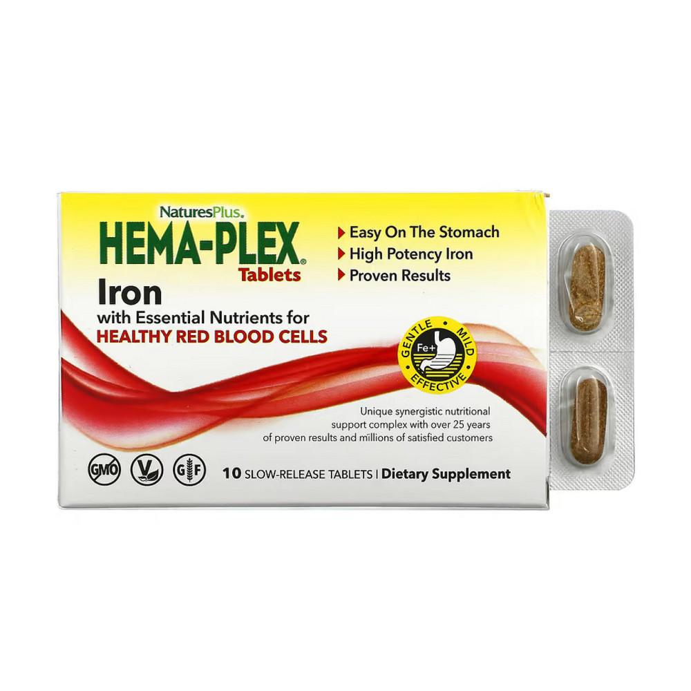 Залізо Nature's Plus Hema-Plex 10 таблеток Київ - фото 1
