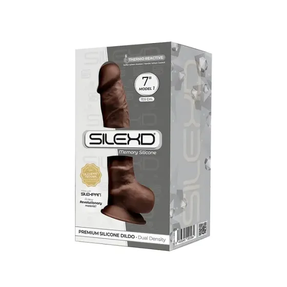 Фалоімітатор SilexD Johnny Brown (MODEL 1 size 7in), двошаровий, силікон +Silexpan, діаметр 3,8см Львів