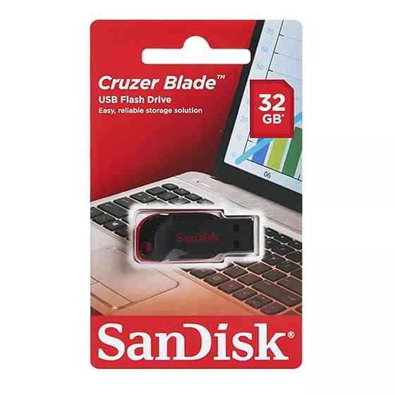 Флеш-накопитель SanDisk USB 2.0 Cruzer Blade 32Gb Black/Red Киев