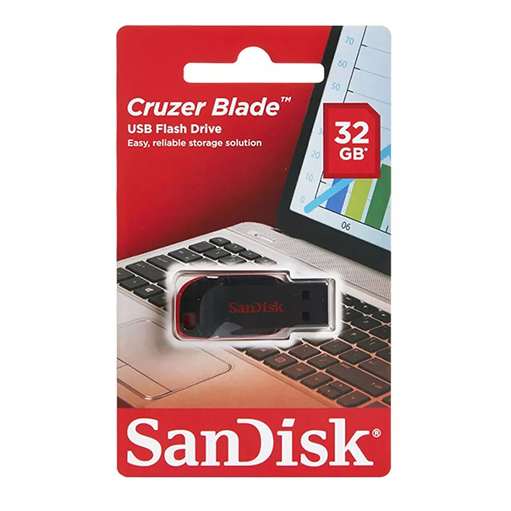 Флеш-накопитель SanDisk USB 2.0 Cruzer Blade 32Gb Black/Red Киев - изображение 2