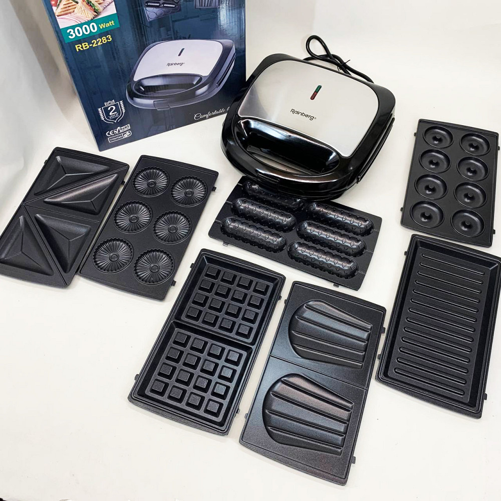 Багатофункціональний мультимейкер зі змінними насадками, Мультипекар зі знімними пластинами MF-25 Львів - фото 6