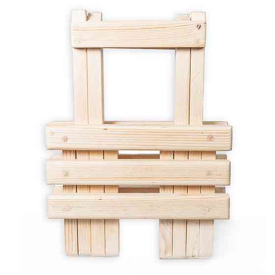 Табурет деревянный из натурального дерева (ель), складывающийся компактный стульчик для дома и сада Каменец-Подольский