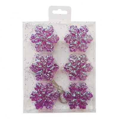 Ялинкова іграшка Novogod`ko Сніжинки 5 cм 12 шт Пластик (974860) Вінниця