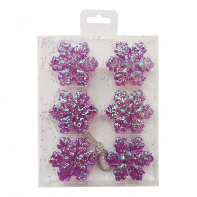 Ялинкова іграшка Novogod`ko Сніжинки 5 cм 12 шт Пластик (974860) Вінниця - фото 2