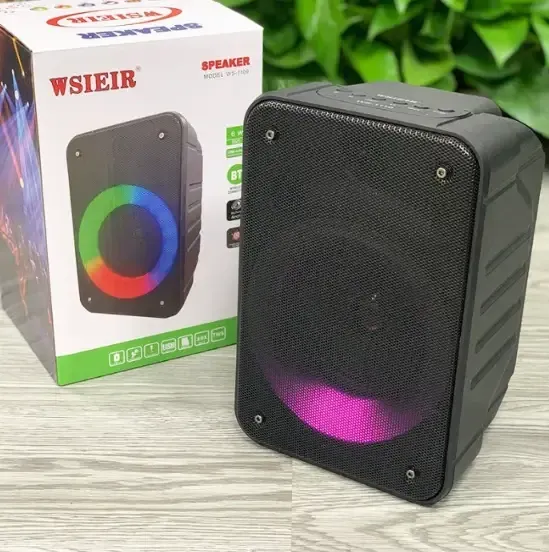 Портативна Bluetooth колонка Wsieir WS-1109 з LED, FM, USB, TF, TWS, 4" динамік, 10Вт Одеса - фото 3