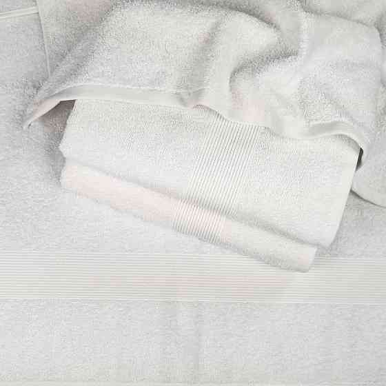 Рушник для рук та обличчя махровий з Бордюром GM Textile 40х70см 400г/м2 (Білий) Суми