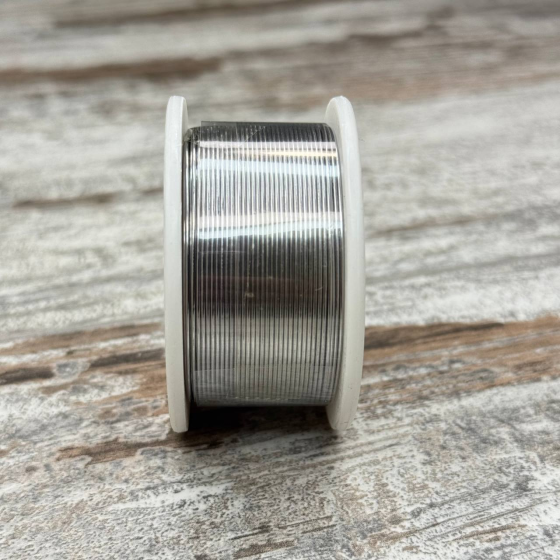 Припій ПОС-63 з флюсом, дріт 0.6 мм, котушка 100 г, JINHU для пайки Київ