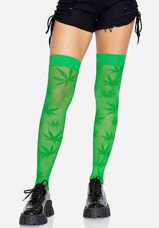 Панчохи з малюнком Leg Avenue 420 Net thigh highs Green Sex Aura Київ