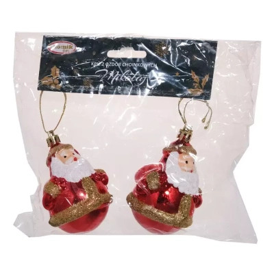 Ялинкова іграшка Chomik Санта пластикові 2 шт, 8 см (5900779839281) Вінниця - фото 3