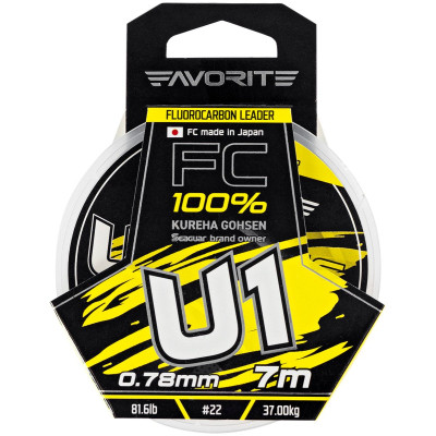 Флюорокарбон Favorite U1 FC 7m 22/0.78mm 81.6lb/37.0kg (1693.11.94) Винница - изображение 2