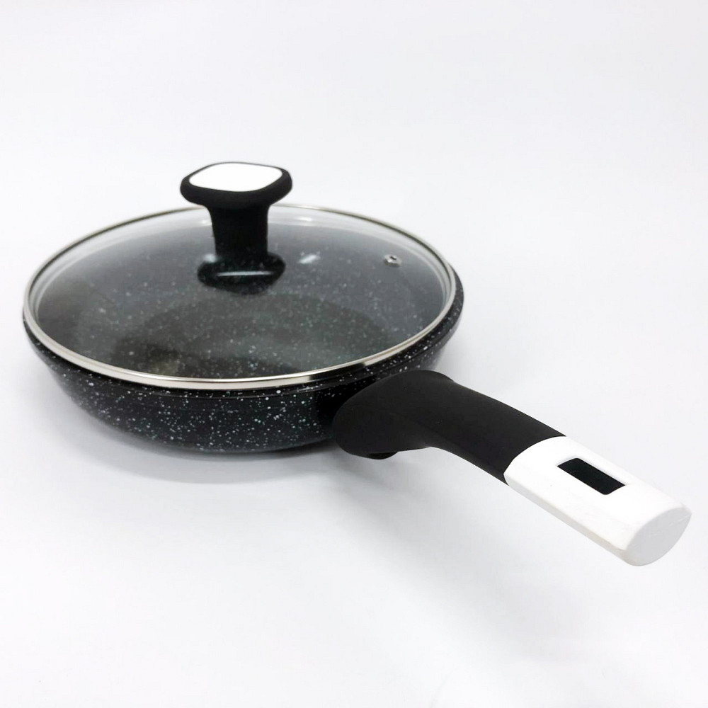 Кулинарная сковорода с антипригарным покрытием UNIQUE, Сковорода фирменная гриль удобная RA-90 Львов - изображение 6