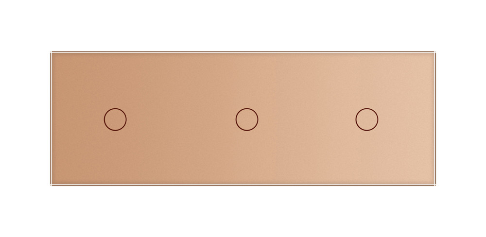 Розумний сенсорний прохідний/перехресний вимикач 3 сенсори (1-1-1) Livolo золотий скло (VL-C703SZ-13) Коломия - фото 9