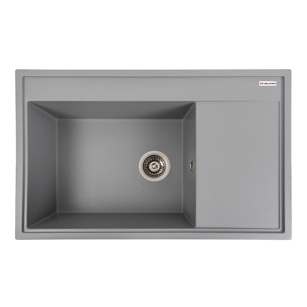 VALESO Гранітна мийка для кухні VALESO 7950 AZURIT матовий Сірий металік Київ - фото 1