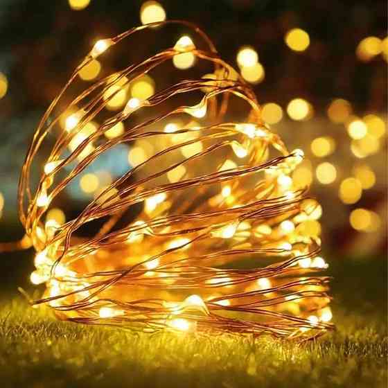 Гірлянда нитка Роса від USB,50м,500LED + пульт,Теплий білий SBR Київ